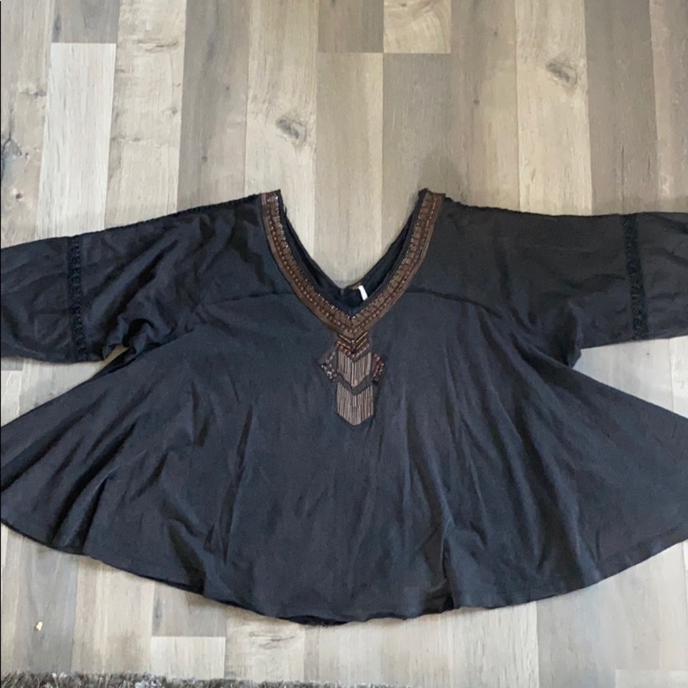 Free People Swing Top with Detail Size S